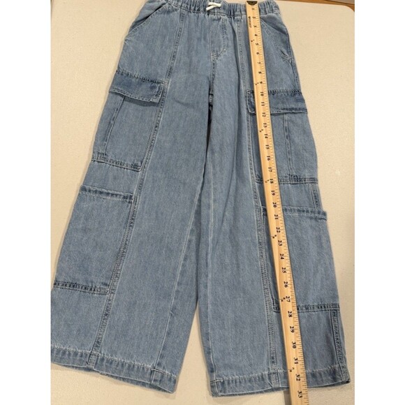 Levis Parachute Pants Jeans XSP Denim Elastic Waist Drawstring Travel Pockets - Picture 4 of 7